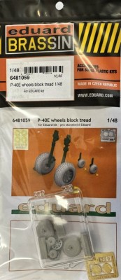 Eduard 6481059 BRASSIN P-40E wheels block tread (EDU) 1/48