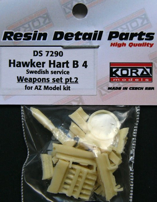 Kora Model DS7290 Hawker Hart B4 Swedish - Weapons set II. (AZ) 1/72