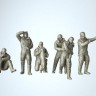 Armory ARF1401 RAF WWII Heavy Bomber Crew in high-altitude outfit full set (2 figures and dog) 1/144