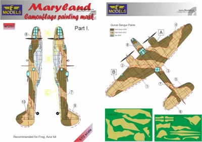 Lf Model M72151 Mask Maryland Camouflage Painting Part I. 1/72
