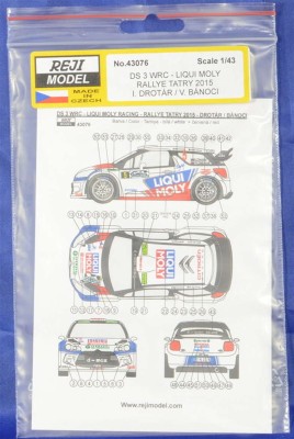 Reji Model 43076 Citroen DS 3 LIQUI MOLY WRC Rally Tatry 2015 1/43