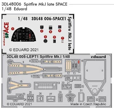 Eduard 3DL48006 1/48 Spitfire Mk.I late SPACE 3D (EDU)