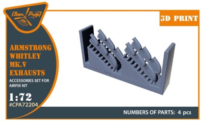 Clear Prop CPA72204 Armstrong Whitley Mk.V exhausts (AIRFIX) 1/72