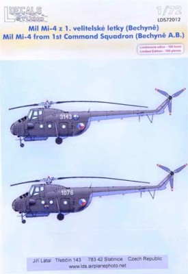 LDECALS STUDIO LDS-72012 1/72 Decals Mil Mi-4 '1st Command Squadron' (CZ)