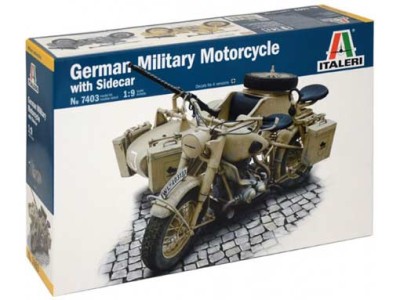 Italeri 07403 BMW R75 Motorcycle with Sidecar 1/9