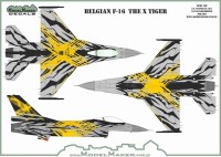 Model Maker Decals MD32179 Belgian Lockheed-Martin F-16 THE X TIGER decals + masks set 1/32
