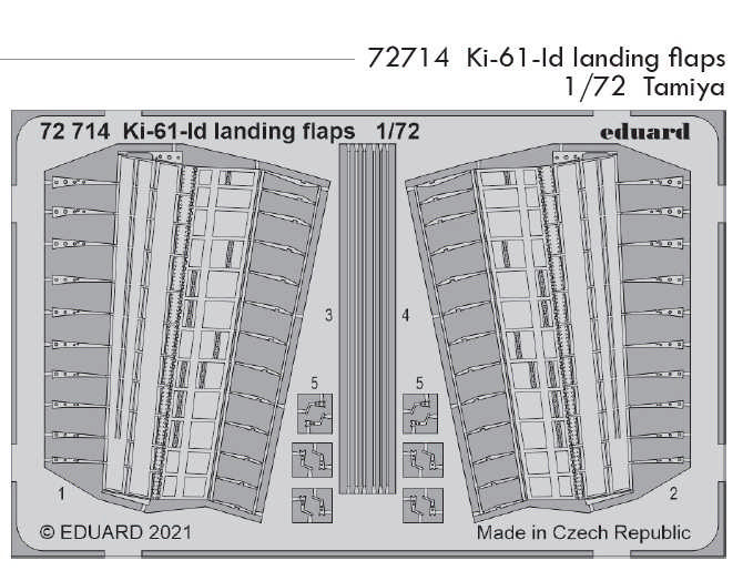 Eduard 72714 Ki-61-Id landing flaps (TAM) SET 1:72