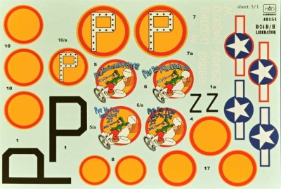 HAD 48151 Decal B-24 D/H (2 big sheets) 1/48