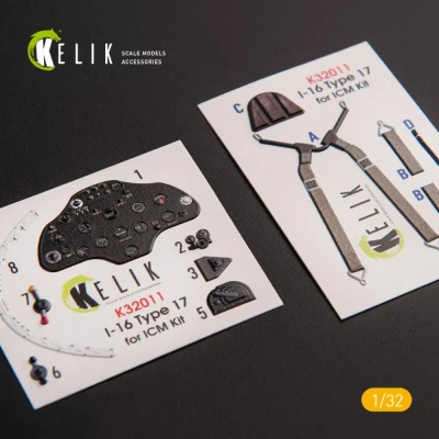 Reskit K32011 I-16 type 17 - Interior 3D Decal (ICM) 1/32