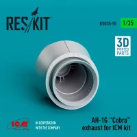Reskit U35055 AH-1G 'Cobra' exhaust (ICM) 3D Printed 1/35