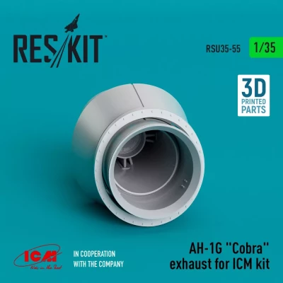 Reskit U35055 AH-1G 'Cobra' exhaust (ICM) 3D Printed 1/35