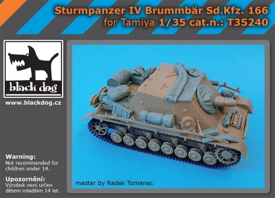 Black Dog BDT35240 Sturmpanzer IV Brummbar middle/late (designed to be used with Tamiya kits) 1/35