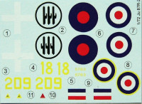 LF Model C7234 Decals for Ju 87R-2 Part I. (FUJI/ITAL/REV) 1/72