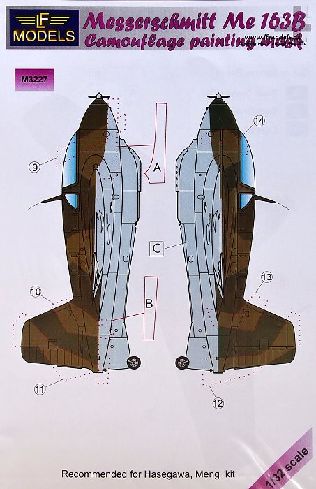 LF Model M3227 Mask Messerschmitt Me 163B (HAS/MENG) 1/32