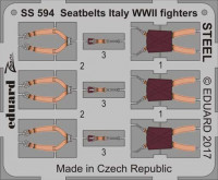 Eduard SS594 Seatbelts Italy WWII fighters STEEL 1/72