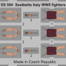 Eduard SS594 Seatbelts Italy WWII fighters STEEL 1/72