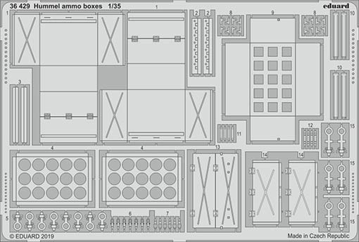 Eduard 36429 SET Hummel ammo boxes (TAM)