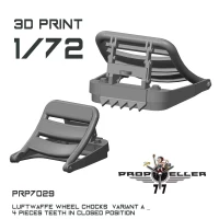 77 Propeller 77PRP-7029 Luftwaffe wheel chocks teeth closed (4 pcs.) 1/72