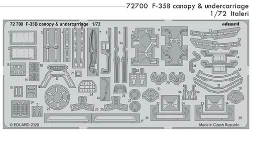 Eduard 72700 SET F-35B canopy&undercarriage (ITAL)