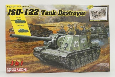 Dragon 6787 Советская 122-мм САУ ИСУ-122 (3 в 1) + Немецкие охотники за танками 1/35
