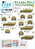 Star Decals 35-C1130 Pz-Lehr in France 1944. German Sd.Kfz.251/1 Ausf.C, Sd.Kfz.251/1 Ausf.D, Sd.Kfz.251/3 Ausf.D, Sd.Kfz.251/7 Ausf.DPanzer-Lehr Division # 3 1/35