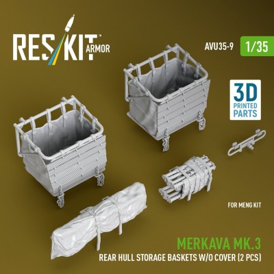 Reskit AVU35009 Merkava Mk.3 rear hull storage baskets (MENG) 1/35