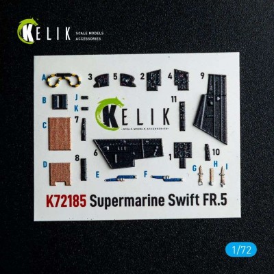 Reskit K72185 Supermarine Swift FR.5 - interior 3D (AIRF) 1/72