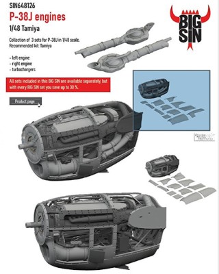Eduard SIN648126 BIGSIN P-38J engines (TAM) 1/48