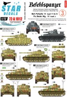 Star Decals 72-A1012 Befehlspanzer # 3. Bef.Pz. IV and Pz.Beob.Wg IV 1/72