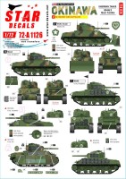 Star Decals 72-A1126 US PACIFIC WARS - OKINAWAUSMC Sherman tanks.M4A3 and M4A3 Dozer tanks from 6th Marine Tank Battalion 1/72