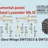 Print Scale 3D72001 Instrum.panel Westland Lysander Mk.III (3D) 1/72
