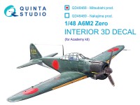 Quinta Studio QD48468 A6M2 Zero (производства Mitsubishi) (Academy) 1/48