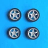 Reji Model 938 Lancer EVO Enkei wheels 5-spokes&tires Tarmac 1/24