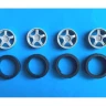 Reji Model 938 Lancer EVO Enkei wheels 5-spokes&tires Tarmac 1/24