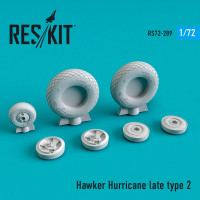 Reskit RS72-0289 Hawker Hurricane wheels set late type 2 1/72