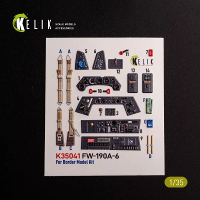 Reskit K35041 FW-190A-6 - interior 3D (BORDER) 1/35