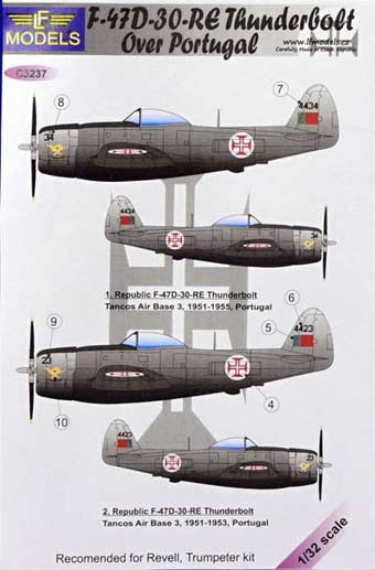 Lf Model C3237 Decals F-47D-30-RE Thunderbolt over Portugal 1/32