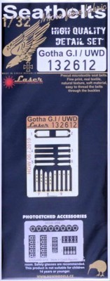 HGW 132612 Seatbelts Gotha G.I / UWD (laser) 1/32