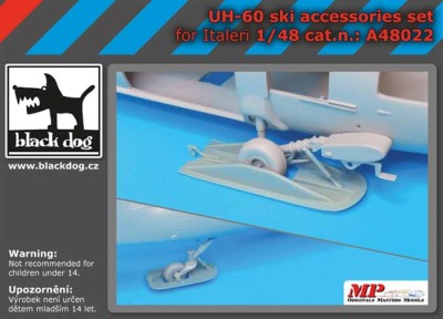 Black Dog A48022 UH-60 Ski accessories set (ITAL) 1/48