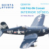 Quinta studio QD48154 F4U-5N (для модели Hobby Boss) 3D Декаль интерьера кабины 1/48