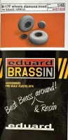 Eduard 6481020 BRASSIN B-17F wheels diamond tread (EDU) 1/48