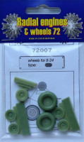 Radial Engines & Wheels REW-72007 1/72 Consolidated B-24 Liberator wheels (radial)
