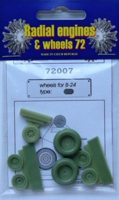 Radial Engines &amp; Wheels REW-72007 1/72 Consolidated B-24 Liberator wheels (radial)