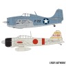 Airfix 50184 Grumman F4F-4 Wildcat & Mitsubishi Zero Dogfight Double 1/72