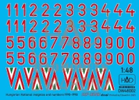 HAD DW48002 Decal Hungarian Nat.Insignias&Numbers 1990-98 1/48