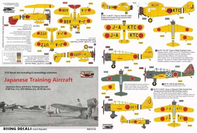 Rising Decals 72116 Decal Japanese Training Aircraft (6x camo) 1/72