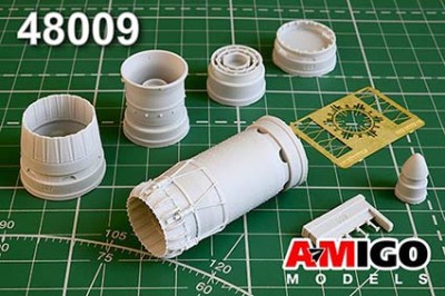 Amigo Models AМG 48009 МиГ-23МЛ /МЛА/ МЛД, МиГ-23П, МиГ-23МС сопло двигателя Р-35 1/48
