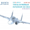 Quinta studio QDS-48018 Су-34 (KittyHawk) (Малая версия) 3D Декаль интерьера кабины 1/48