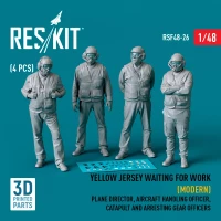 Reskit F48026 Yellow jersey waiting for work Modern 4 pcs. 1/48