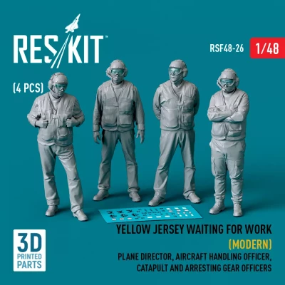 Reskit F48026 Yellow jersey waiting for work Modern 4 pcs. 1/48